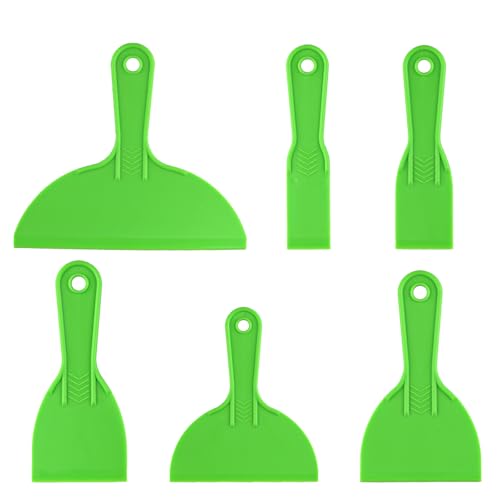 6 Pièces Couteau à Mastic, Spatules Plastique, Outil de Grattoir de Peinture pour Décalcomanies, Papier Peint, Pâtisserie Voiture - 1/2/3/4/6/8 Pouces...