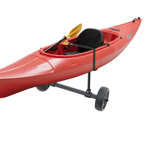 ROMYIX SUP Carrito de transporte para kayak ajustable, marco de aluminio extraíble, capacidad de carga de 45 kg, ruedas de 20 cm, carrito de surf para canoas/paddleboards