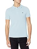 Lacoste Men's Classic Pique Slim Fit Short Sleeve Polo Shirt, Rill Light Blue, L