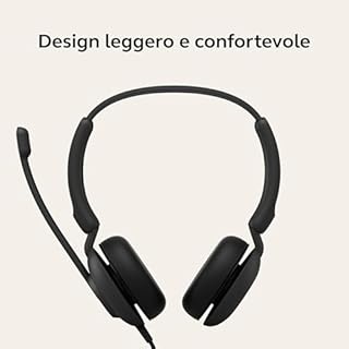 Jabra Novità Evolve 10 Cuffie - con microfono con cancellazione del rumore per PC/laptop - USB-A - Certificazione TCO - Leggere - Controlli per chiamate/volume per riunioni online - Nero