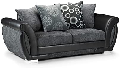 Honeypot - Sofa - Shannon - 3 Seater - 2 Seater - Armchair - Swivel chair - Corner - Black - Fabric (3 + 2 Seater)