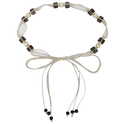 Waist Chain Casual Tie Belt Vintage Waist Ceinture Lady Belt Exquisite Woven Beads Western