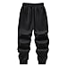 JPLZi Mens Athletic Sweatpants Mens Pants with Zipper Pockets Sweatpants for Men Drawstring Waisted Joggers Casual Loose Fit Cuffed Leg Pants Fashion Streetwear with Pockets Black
