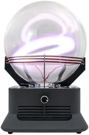 Musical Plasma Ball Lamp - 9cm/13cm Interactive Glass Light Show with Sound, Science Education Plasma Ring for Kids & Adults, Fun Glow Device for Home Decor