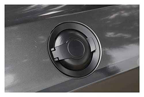 Garniture décorative de porte de carburant ABS métal noir - 3