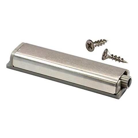Rok Hardware Slim Brushed Nickel Push Touch Latch Cover