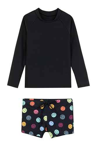 Gottex Boys Kids Little Gents Long Sleeve Swim Short Set Swimwear Chlorine Fade Resistant and Built-in 50+ UPF UV Protection