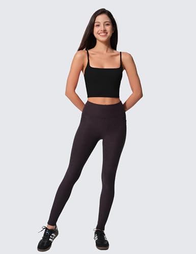 Womens Scoop Neck Longline Sports Bra U Back Adjustable Strap Double Lined Workout Crop Tank Top with Built in Pads Black4