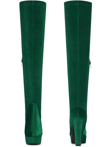 Perphy Platform Thigh High Boot Velvet Over the Knee Boots for Women4