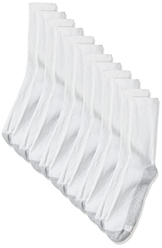 Hanes Men's Cushion Crew Socks White (12 count)