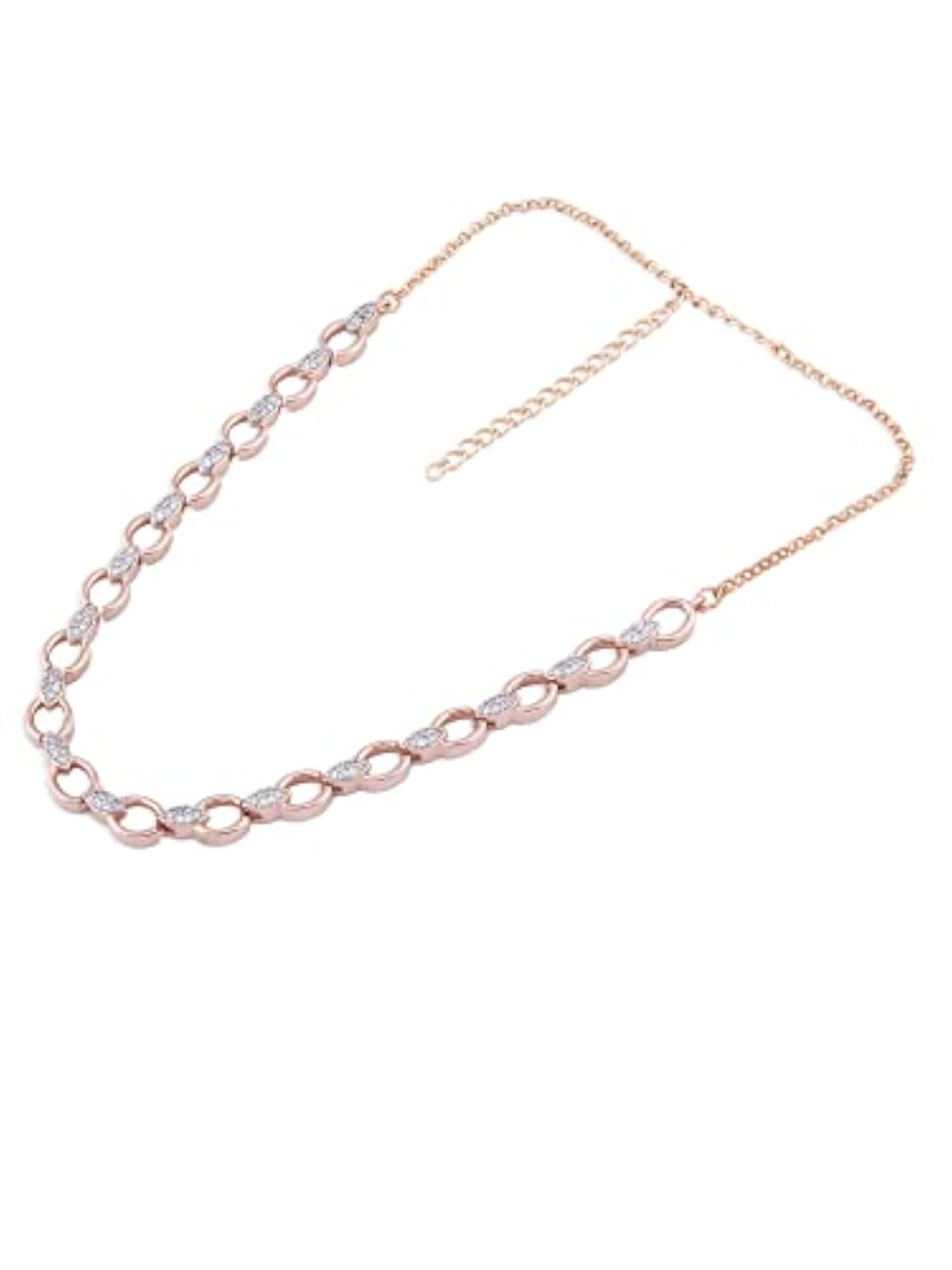 Sparkling CZ Necklace & Earring Set-ZPFK15245