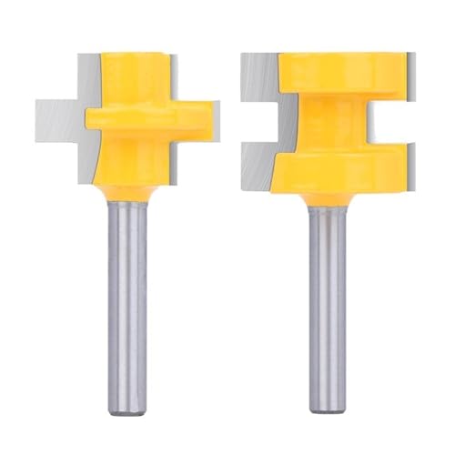 Jeu de fraises à rainure et languette, 6 mm, 8 mm, 1/2 pouce, 90 degrés, for assemblage de fraises à bois(8mm Shank Set)