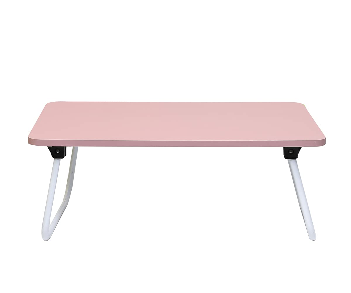 WT-EASYCARE 12MM MDF Multifunctional Laptop Table Lapdesk for Office Home Bed Study Table (Pink) (Size-52.6 x 30 x 24 cm) | Laptop Table | Work from Home Table | Study Table