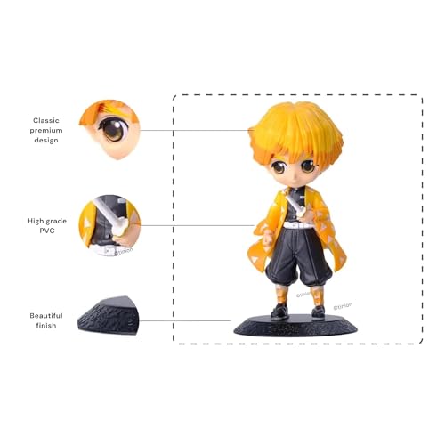 Image of Zinetsu (Demon Slayer) Action Figure Miniature Doll (Toy Figure) SpecialEdition for Car Dashboard, Decoration, Cake, Office Desk & Study Table (Pack of 1) (Height- 16cm)