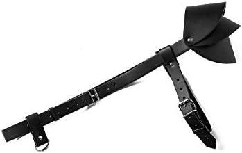 ClearUmm Men`s Leather Cross Body Harness Chest Belt with Single Shoulder Armor