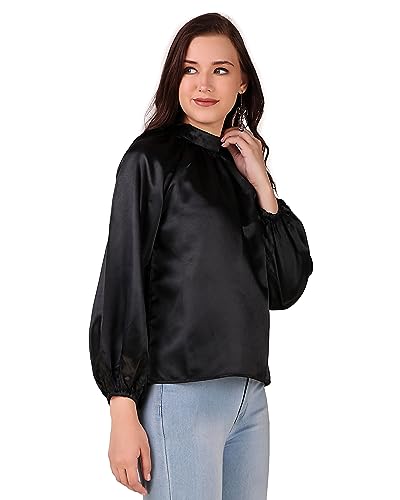 Image of BoheeWohee Women's Full Sleeves Casual Satin Top