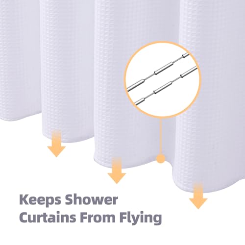 Rideau de douche imperméable LaCyan pour préserver une salle de bain sèche - 7