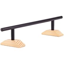 Professional Fingerboard Rail - Durable Aluminum Alloy Material,Finely Polished One-Piece Molding,Equipped with Non-Slip Mat and Stable Textured Wooden Base,Black,Round Rail