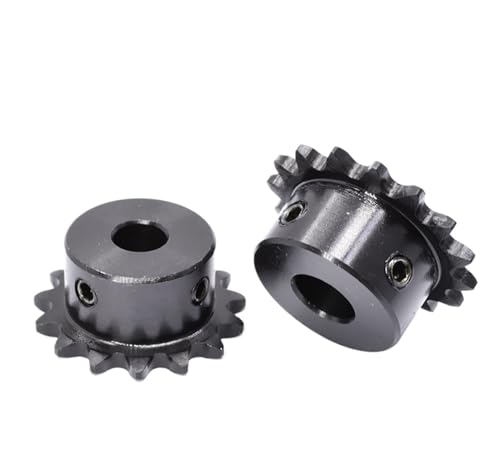 Bevel Gear Pinion Hardware Mechanical 1pcs 10-20 Tooth 04C Chain Gear Steel 10mm Bore Industrial Sprocket Wheel Motor Chain Drive Sprocket(16 Teeth)