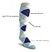 Golf Knickers Colorful Knee High Argyle Cotton Socks For Men Women and Youth - UUU: Light Blue/Royal/White - Mens