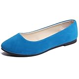 Tendance et élégant : les chaussures plates mignonnes et élégantes de couleur pure rendent vos chaussures de ballet plus ternes et rendent vos pieds minces et sexy.