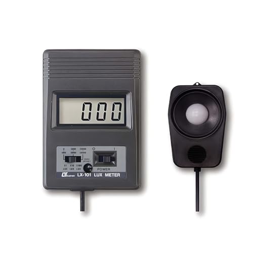 i-POOK LX-101 - Medidor digital Lux, fotómetro, Luxómetro, iluminómetro digital, medidor de Lux/FC, alta precisión ± 5% + 2 dígitos, múltiples rangos, fabricado en Taiwán