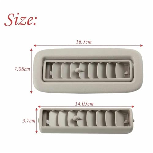Grille de ventilation toit pour Mitsubishi Pajero 2007-2020 gris