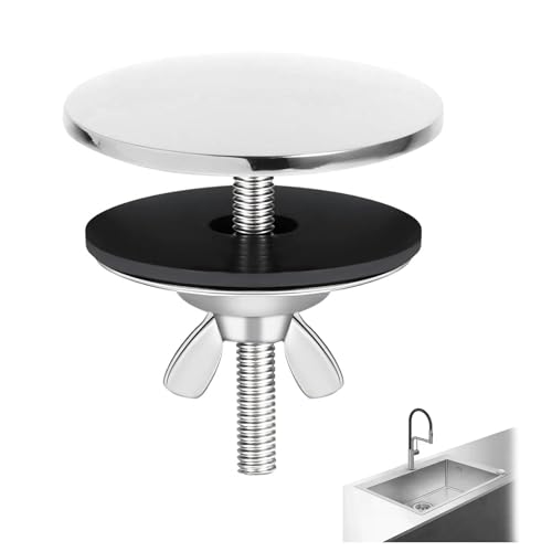 Tapón de Fregadero,Tapón Fregadero Acero Inoxidable Cubierta de Orificio para Grifo con Junta Embellecedor Lavabo Ciego para Fregadero Cocina Tapa Agujero para Bañera y Accesorios de Cocina