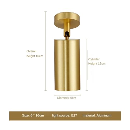 Foco dorado moderno LED E27 en aluminio para iluminación interior de salón 7