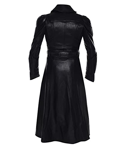 Mens G.I Joe Cobra Commander Classic Military Style Halloween Outfit Lambskin Leather Coat3