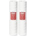 5 Micron 4.5" x 20" Whole House String Wound Sediment Water Filter Cartridge, AquaWeaver Whole House Sediment Well Water Filter Replacement for Well Water, Compatible with WP5BB20P, 2-Pack