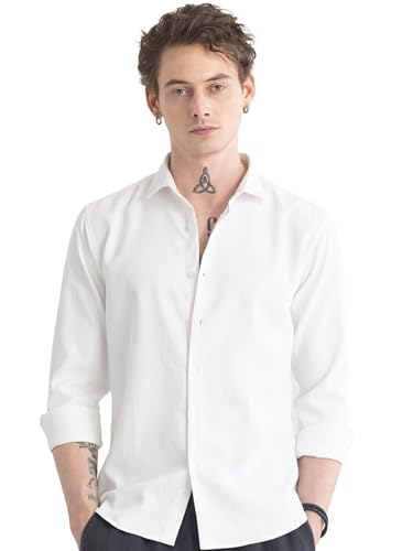 Image of Men's Casual Plain Solid Stylish Formal Plus Size Satin Shirt for Men