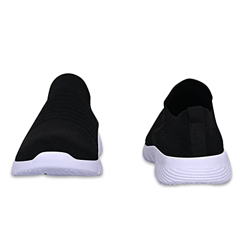 Image of SKITTER Men's Lightweight Slip-On-Shoes Polyester Material Black Color Footwear (GN-110)