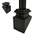 Iron Railing Stairs Slant/Angled/Pitch Baluster Shoe for 1/2" Scroll Basket Twist Knuckle Iron Spindles Shoe Stair Parts (Satin Black)