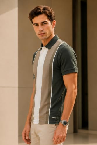 Image of GODFREY Half Cotton Polo T Shirt for Man with Pocket - Regular Fit Mens Collar Tshirt
