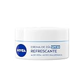 NIVEA Crema de Día Refrescante - Crema Facial Hidratante - Refresca e Hidrata la Piel - Previene las Manchas - Protección Solar PF30 - Con Vitamina E - Uso Diario - Piel Normal y Mixta -50 ml
