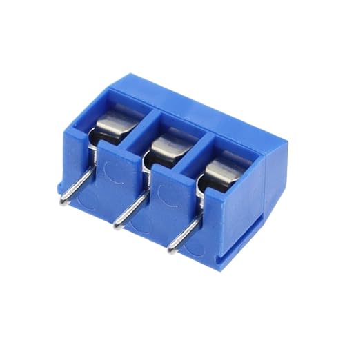 Bloque de terminales KF301 3Pin paso 5,0mm conector de tornillo azul para PCB paso 5mm