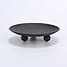 Decorative Iron Plate Candle Holder, Black, Set of 3,Candle Stand for LED & Wax Candles