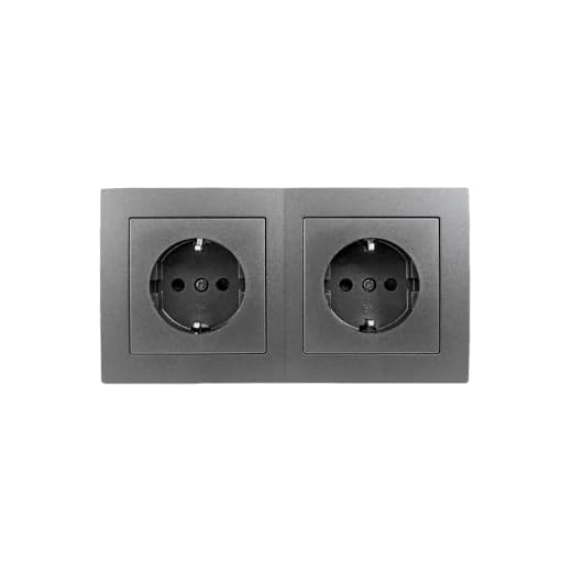 McPower Steckdosen Set | Flair | Unterputz Steckdosen 250V~ / 16A | Einfache Montage | Schutzkontakt & Einsteckschutz | Modernes Design für Haus & Wohnung | anthrazit, matt