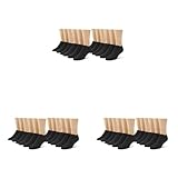 No nonsense mens Cushioned No Show Socks, 12 Pair Pack Casual Sock, Black - Pair Pack, 6 US