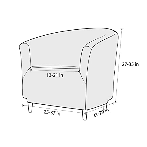 Housse de chaise Club beige avec couvre-coussin pour fauteuil Tullsta - 8