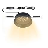 Akfldms Reptilienbeleuchtungssystem Vollspektrum LED UVA UVB Lampe mit Dimmersteuerung und Automatischem Zyklus-Timer für Bartagame, Gecko, Schlange, Schildkröte EU-Stecker