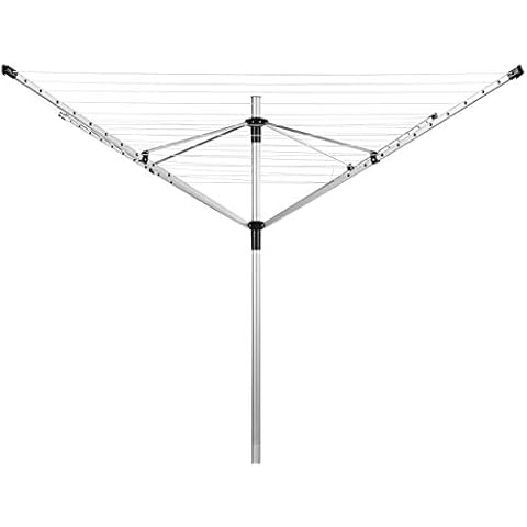 Royal Gardineer Wäscheständer: 4-Arm-Wäschespinne aus Aluminium, 60 Meter Wäscheleine Cover