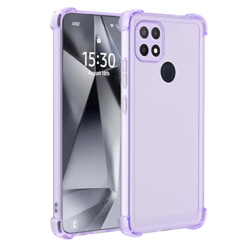 XINYEXIN Funda para OPPO A15 / A15s - Carcasa Mate Translúcida de TPU Silicona Antigolpes con Esquinas Reforzadas y Acabado Antihuellas - Violeta