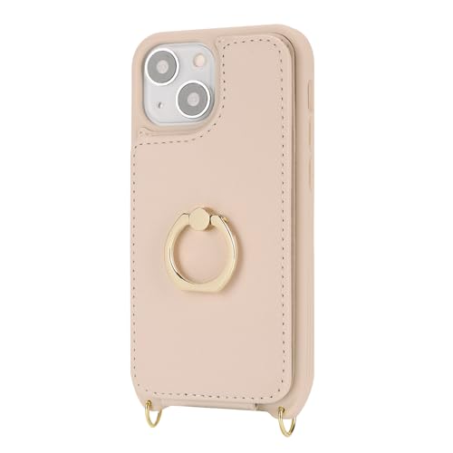 Image of for iPhone 13 Mini Case with Card Holder and Strap for Women,Crossbody Lanyard,Kickstand Ring Stand,Snap Clasp,RFID Blocking,Phone Wallet Cases 5.4 inch(Beige)