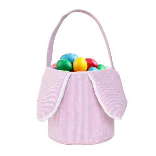Secchio pasquale con orecchie di coniglio secchiello per bambini cestino per caramelle con di per la caccia alle uova a tema per