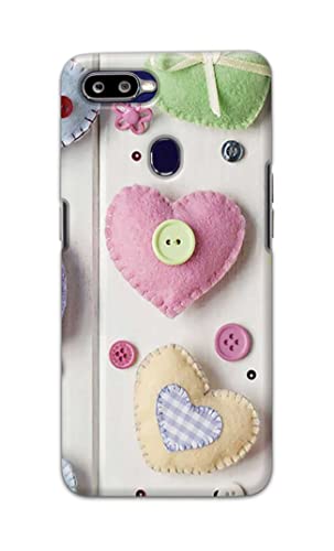 Image of PRINTFIDAA Heart Shape Hard Back Cover for Oppo F9 / Oppo F9 Pro /Realme 2 Pro /Realme U1, RMX1801, RMX1807 Back Cover -(P6) KAT1010
