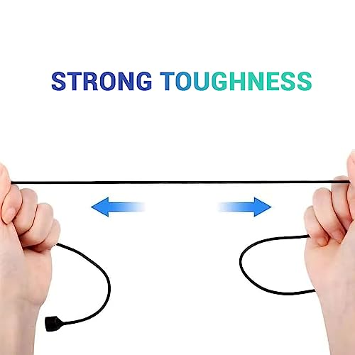 Image of LIRAMARK Magnetic Anti-Lost Strap Silicone Rope Wire Cable Connector String for AirPods Pro /Aipods Pro 2 / Airpods 1,2&3 / Boat /Realme /Jbl /Redmi /Oppo Enco Earbuds (Black)