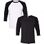 (1) White/Black + (1) Blk Heather/Blk