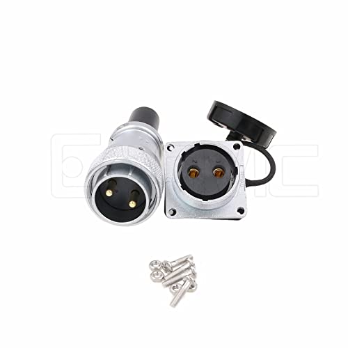 Eonvic WEIPU WS28 Connector Waterproof IP67 Metal Male Plug Female Square Socket Panel Mount Aviation Cable Connector (2Pin) - Image 2